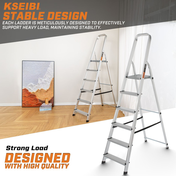 Scala domestica in alluminio leggera e resistente per casa | KSEIBI