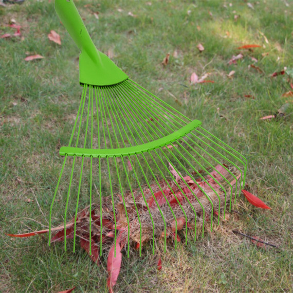 Râteau à feuilles en acier pour jardin | KSEIBI