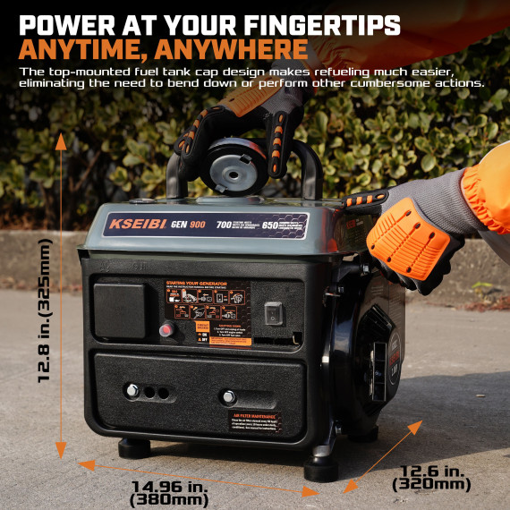 Power up Anywhere with the GEN 900 Gasoline-Powered Portable Generator | KSEIBI