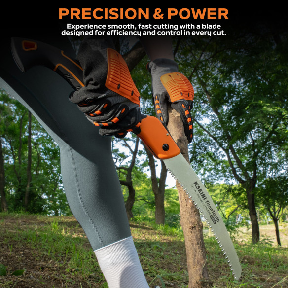 Premium Folding Saw Original Orange for Outdoor Enthusiasts | KSEIBI