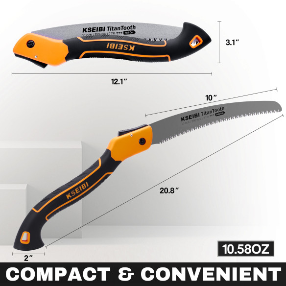 Premium Folding Saw Original Orange for Outdoor Enthusiasts | KSEIBI