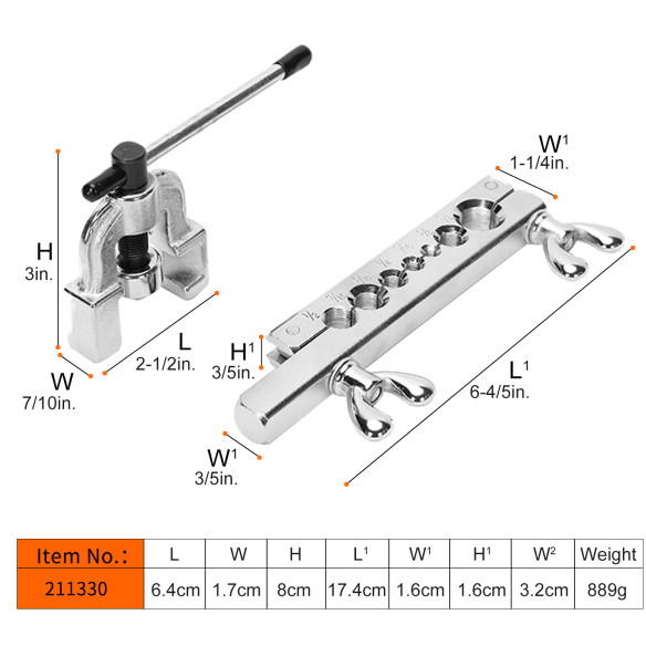 Kit de herramientas para abocardado de tubos de cobre | KSEIBI