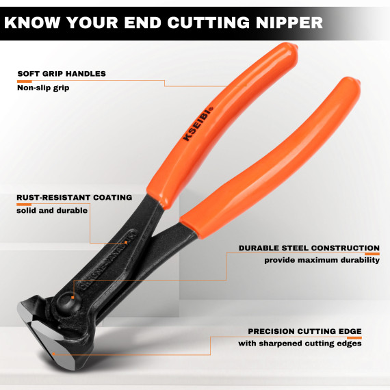 高品質なエンドニッパー/PVCグリップ | KSEIBI