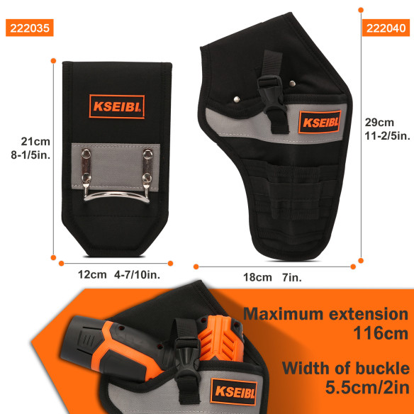 Durable and Convenient Drill Holster for Easy Access on the Job | KSEIBI