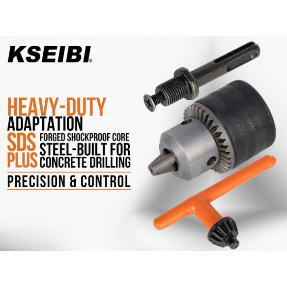 Mandril de Furadeira: Chave e Adaptador 1.5–13mm | KSEIBI