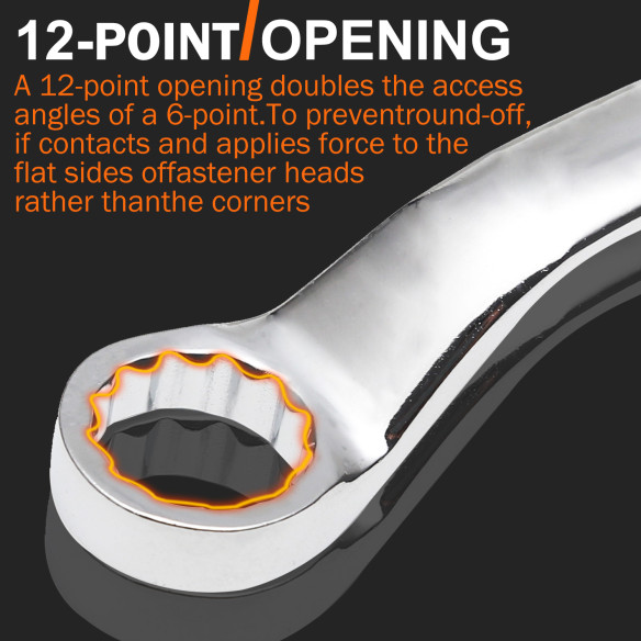 Premium Double Ring Wrench Set with 8-Piece Rack for Efficient Tool Storage | KSEIBI