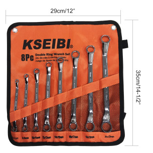 Double Ring Wrench Set 8-Pc/Cloth Bag