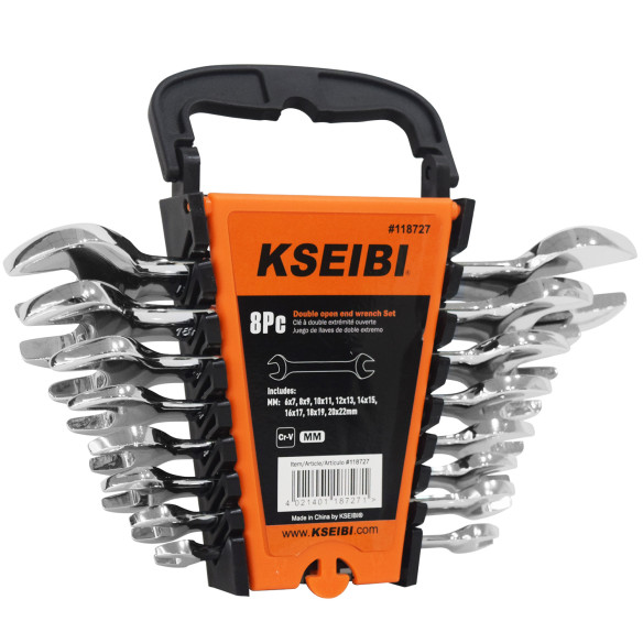 High-Quality Double Open End Wrench Set 8-Pc for Versatile Use | KSEIBI