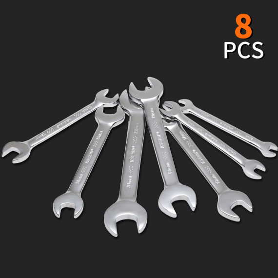 High-Quality Double Open End Wrench Set 8-Pc for Versatile Use | KSEIBI