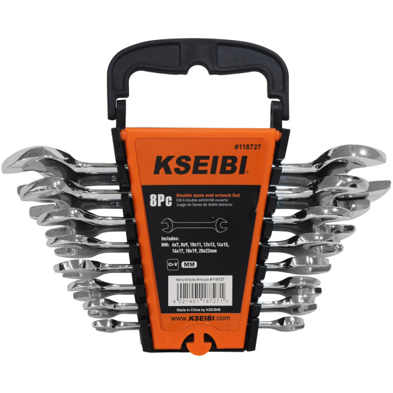 High-Quality Double Open End Wrench Set 8-Pc for Versatile Use | KSEIBI