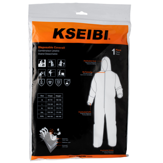 Protective Disposable Coverall Hooded Paint Suit for Safety and Comfort | KSEIBI