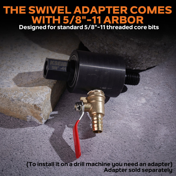 Adaptor de rotire a apei pentru nucleul umed cu diamant 1-1/4"-7 pentru lucrări eficiente | KSEIBI