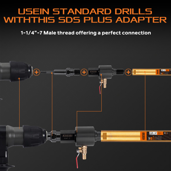 High-Quality Diamond Wet Core Water Swivel Adapter | KSEIBI