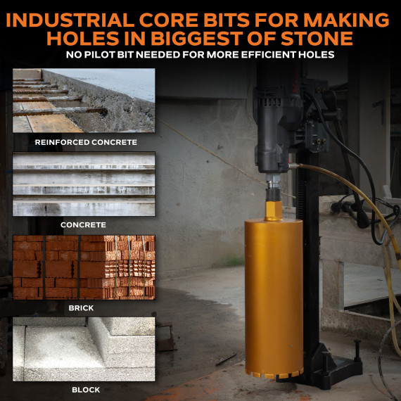 Găurește cu precizie cu burghiu cu nucleu umed din diamant | KSEIBI