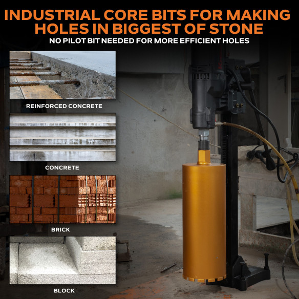 Găurește cu precizie cu burghiu cu nucleu umed din diamant | KSEIBI