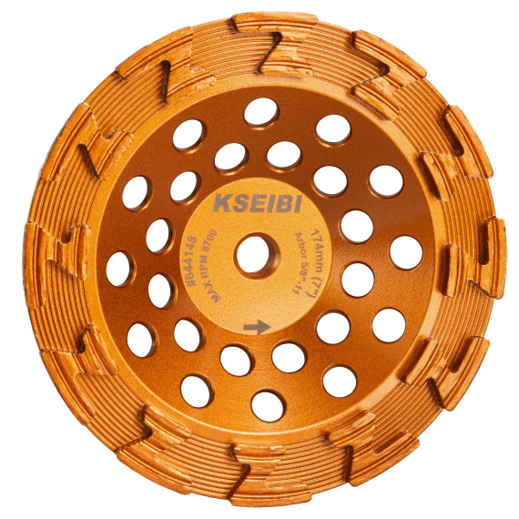 High-Quality Diamond Cup Grinding Wheel with Z-Segment and Integrated Flange | KSEIBI