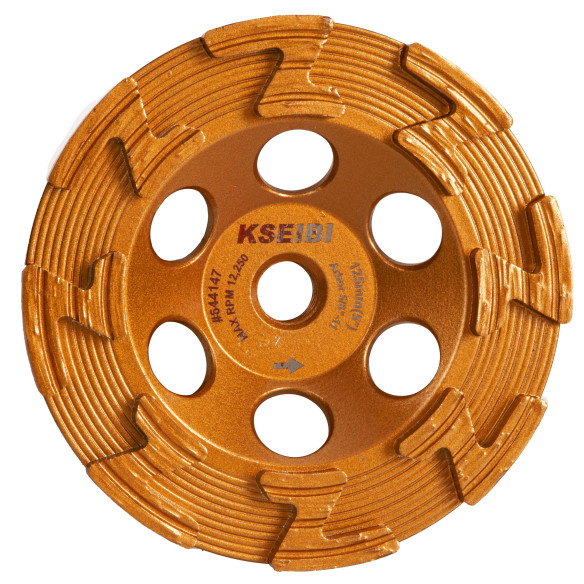 High-Quality Diamond Cup Grinding Wheel with Z-Segment and Integrated Flange | KSEIBI