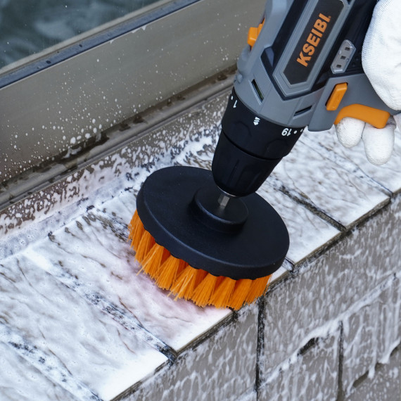 Bohrmaschinen-Reinigungsbürsten 1/4" Sechskantaufnahme 3er-Set | KSEIBI