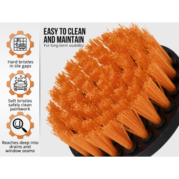 Brosse de nettoyage pour perceuse 1/4" (6,35 mm) — 3 pcs | KSEIBI