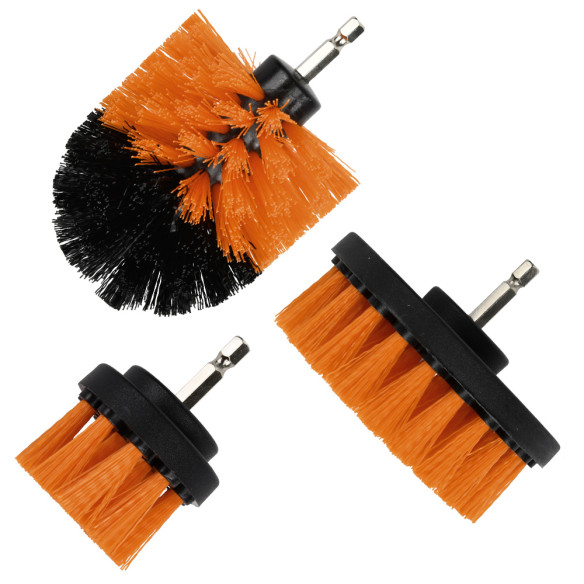 Escova de Limpeza para Brocas 1/4" Haste Hexagonal - 3 Peças | KSEIBI