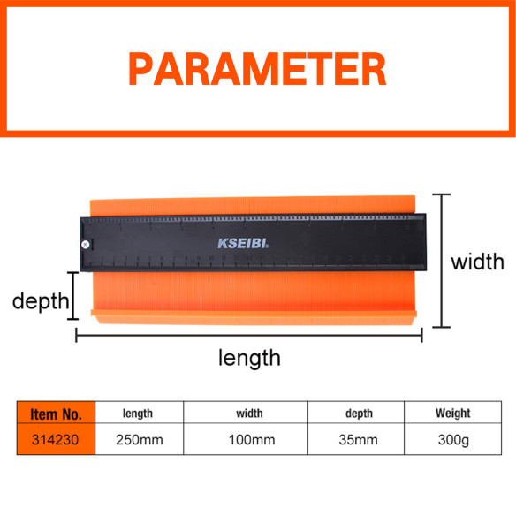 Calibrator de contur 10" (250 mm) pentru măsurători precise | KSEIBI