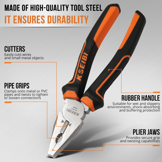 High-Quality Combination Plier for Professional Use | KSEIBI