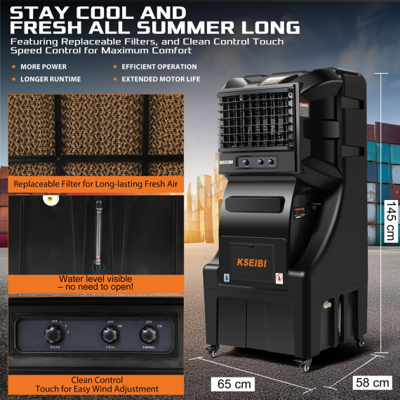 Climatizador de Ar Evaporativo 70L 350W KAC 35-70 M | KSEIBI