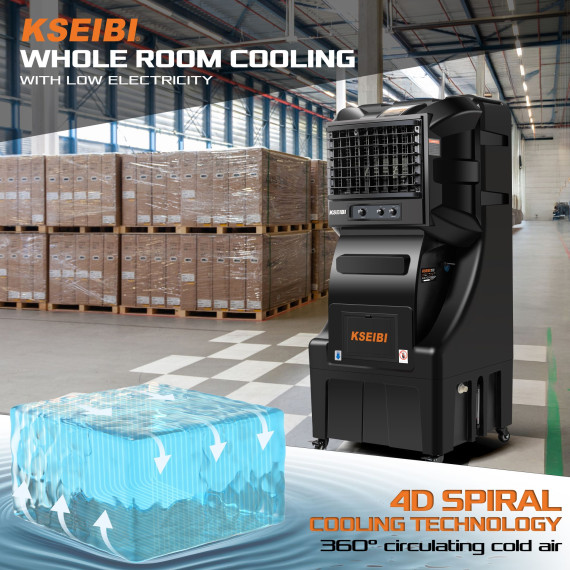 Enfriador de aire KAC 35-70 M, 70 L, 350 W eficiente | KSEIBI