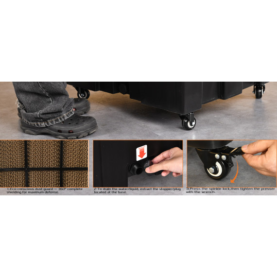 KAC 35-70 M 気化式冷風機 70Lタンク 350W 業務用ポータブル | KSEIBI