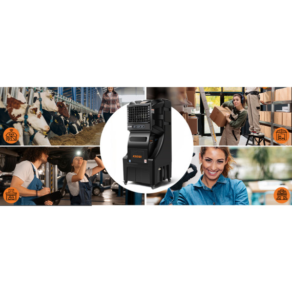 Răcitor de aer evaporativ KAC 35-70 M, 70 L, 350 W | KSEIBI