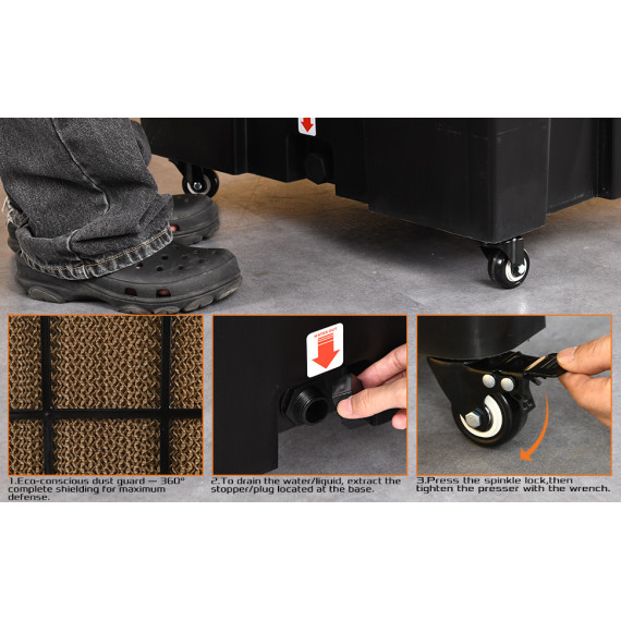 Rafraîchisseur d’air évaporatif 70 L 350 W KAC 35-70 M | KSEIBI