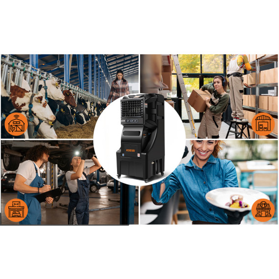 Enfriador de aire KAC 35-70 M, 70 L, 350 W eficiente | KSEIBI