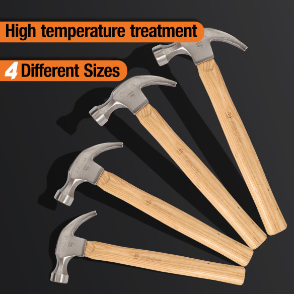 High-Quality Claw Hammer with Durable Wooden Handle | KSEIBI