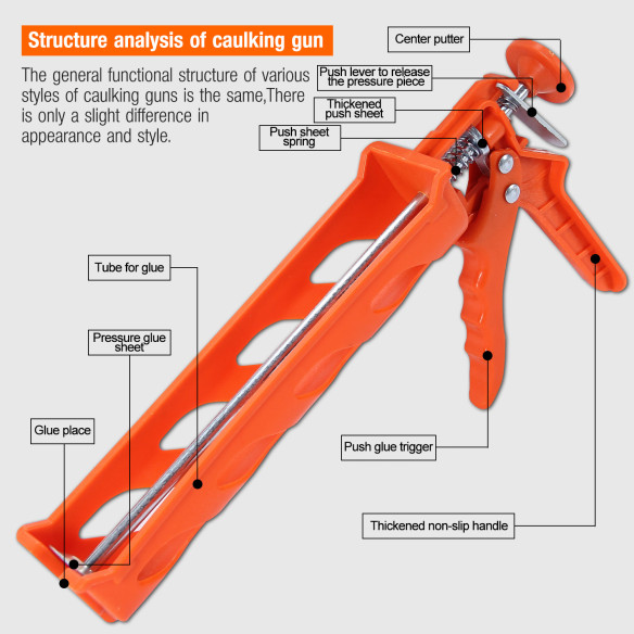 Pistola per sigillanti di alta qualità per lavori di finitura | KSEIBI