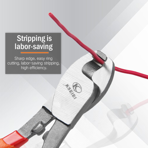 高效电缆切割器，PVC握把设计 | KSEIBI