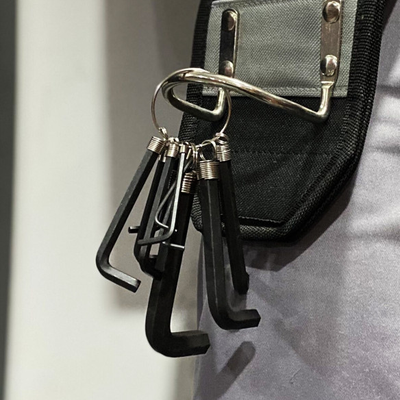 Ensemble de clés allen en oxyde noir avec anneau 10pc de haute qualité | KSEIBI