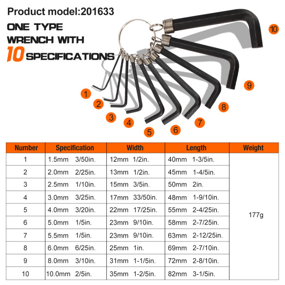 Chei hexagonale cu acoperire oxid negru și inel | KSEIBI