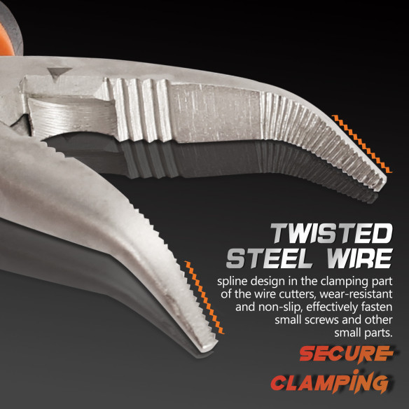 Pince à nez courbé ProGrip pour travaux de précision | KSEIBI