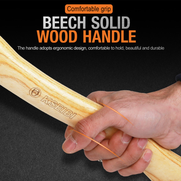 Premium Quality Axe With Wooden Handle for Efficient Wood Chopping | KSEIBI