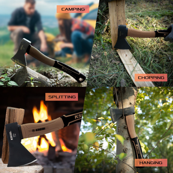 Topor cu mâner din fibră de sticlă 600 g | Instrumente de tăiere de înaltă calitate | KSEIBI