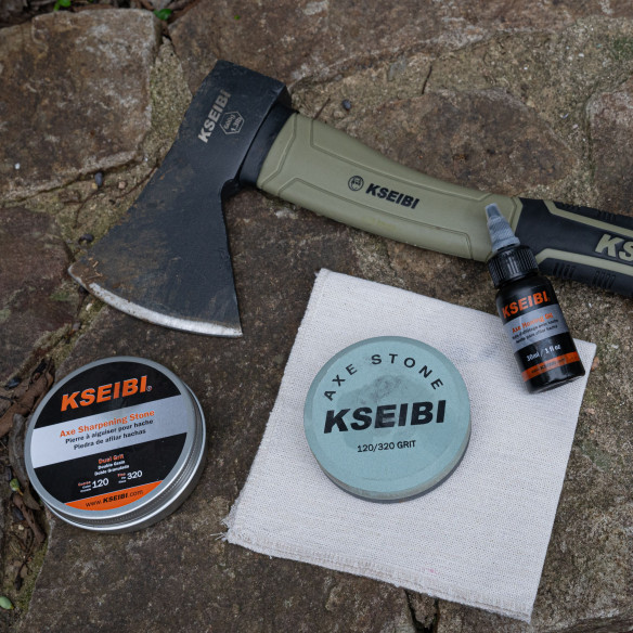 Premium Axe Sharpening Stone Kit for Precision Blade Maintenance | KSEIBI