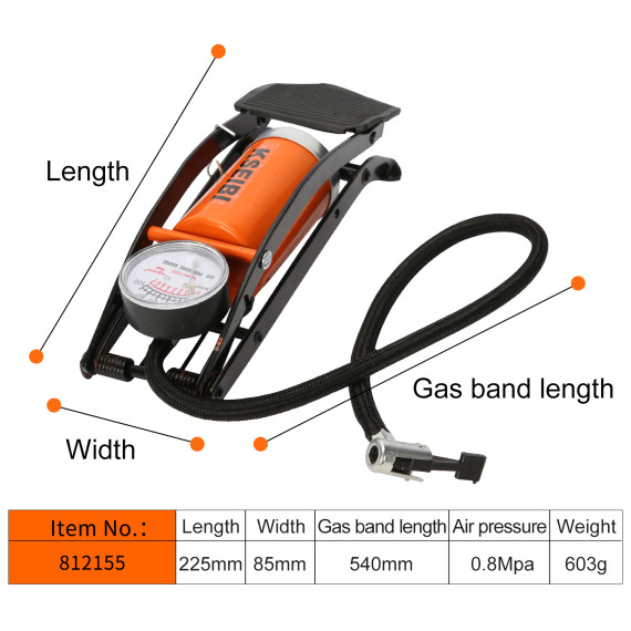Leistungsstarke Luft-Fußpumpe für schnelles Aufpumpen | KSEIBI