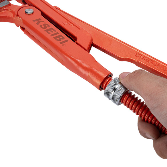 Llave de tubo con nariz doblada de 90 grados para profesionales | KSEIBI