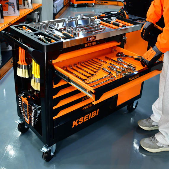 Organize Your Tools with our 7-Drawer Tool Cabinet W/Door | KSEIBI