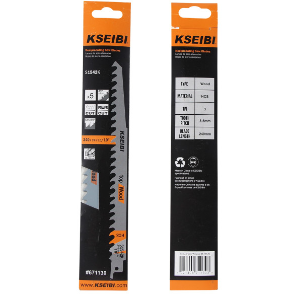 Sierra recíprocada S1542K de alta calidad para trabajos pesados | KSEIBI