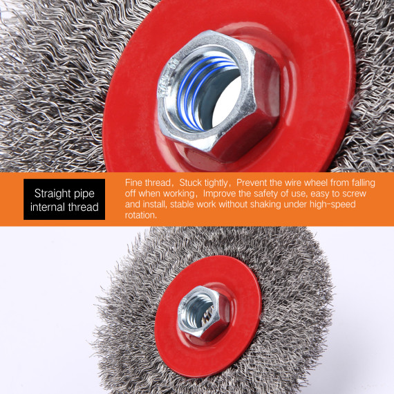 Hochwertige gewellte Drahtbürste aus Edelstahl für präzise Reinigung | KSEIBI