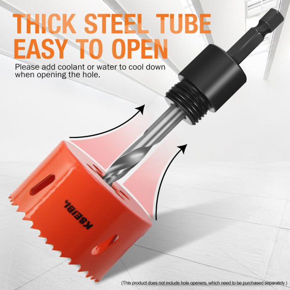 Effortlessly Change Holesaw Sizes with Quick-Release Adapter | KSEIBI