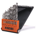 19pcs HSS-R Metal Drill Bit Sets With Plastic Case KSEIBI