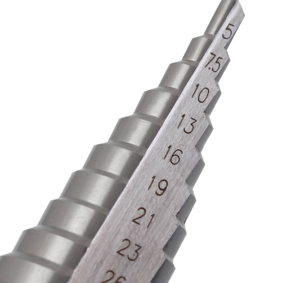 HSS Step Cone Drill Bits, power tool accessories, HSS step cone drill bits hole cutter.
